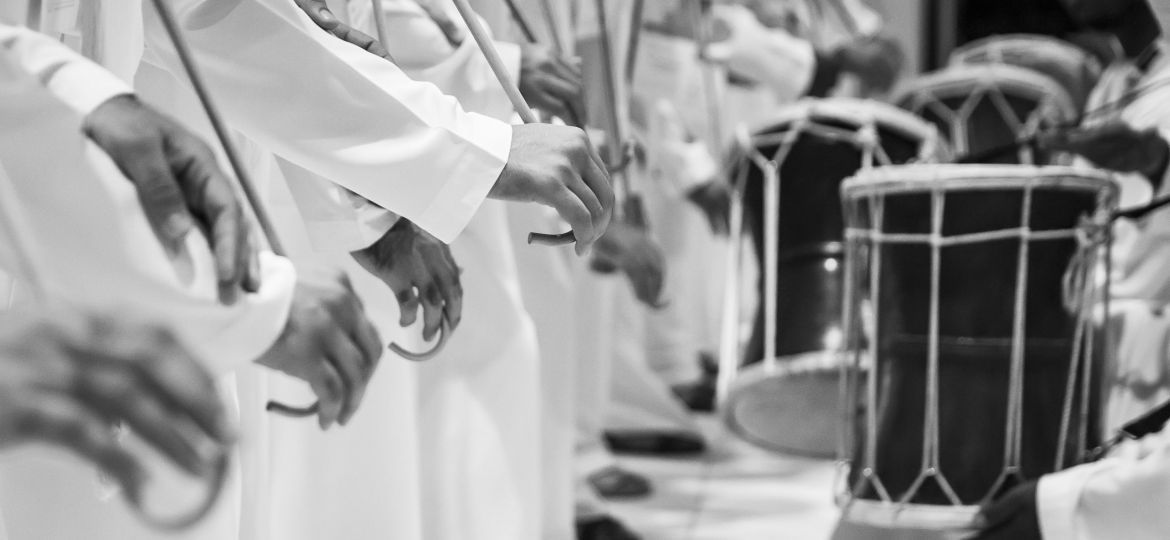 Traditional emirati dancers